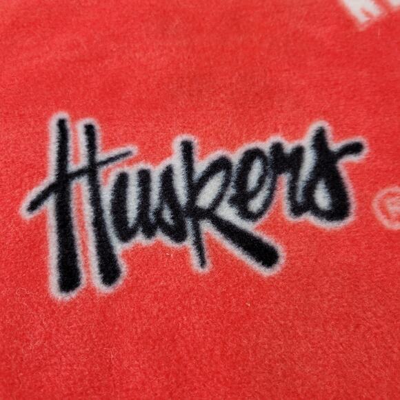 Nebraska Huskers Red Fleece Fabric 60"x35" NCAA College Team Sports Print - Picture 11 of 16
